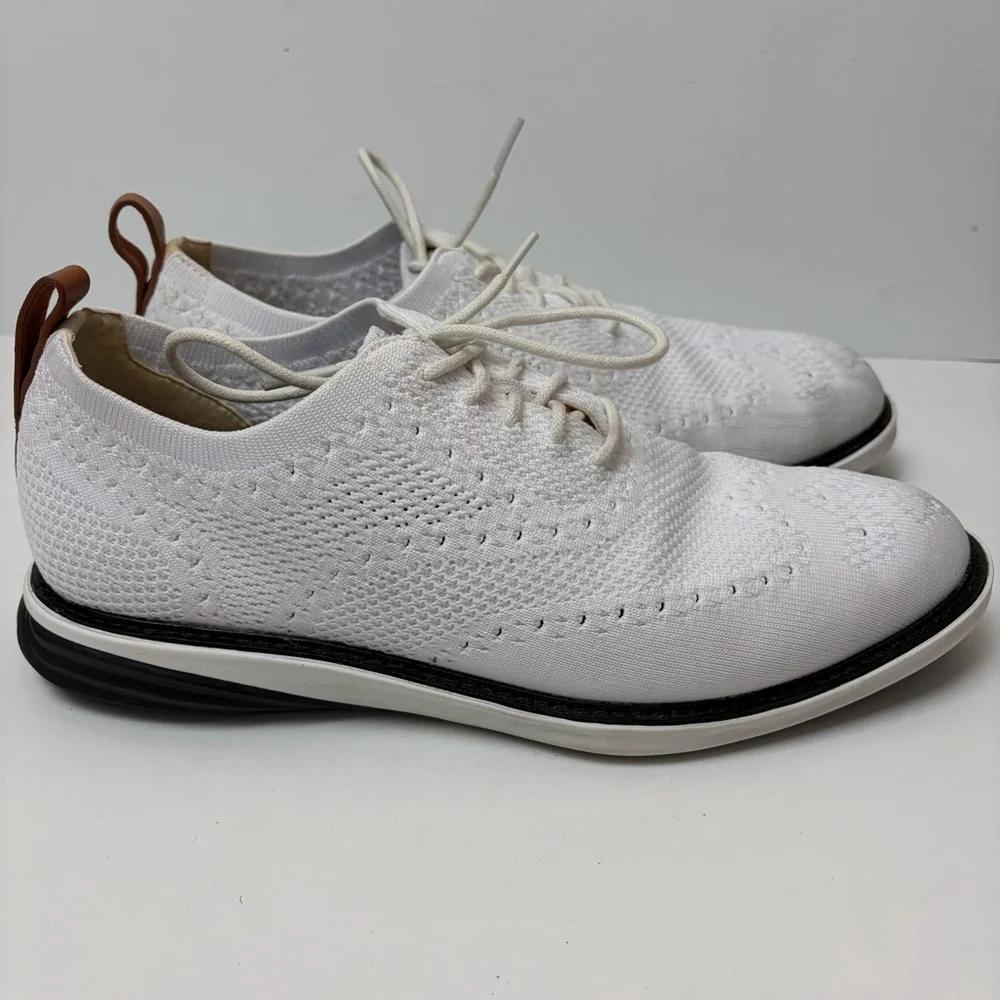 Cole Haan White Grand Evolution Stitchlite‎ Oxford Shoes Men's 8.5